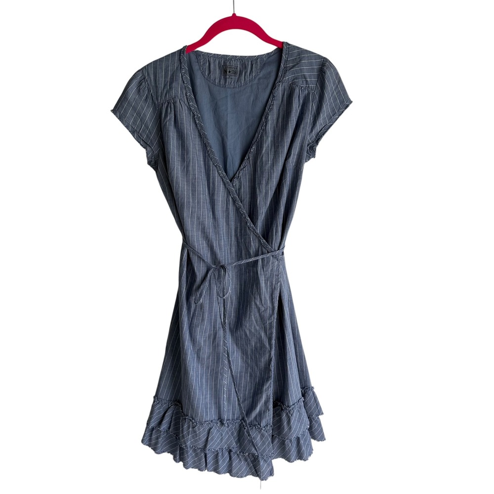 CONVERSE One Star Chambray Pinstripe Ladies Wrap Dress, S